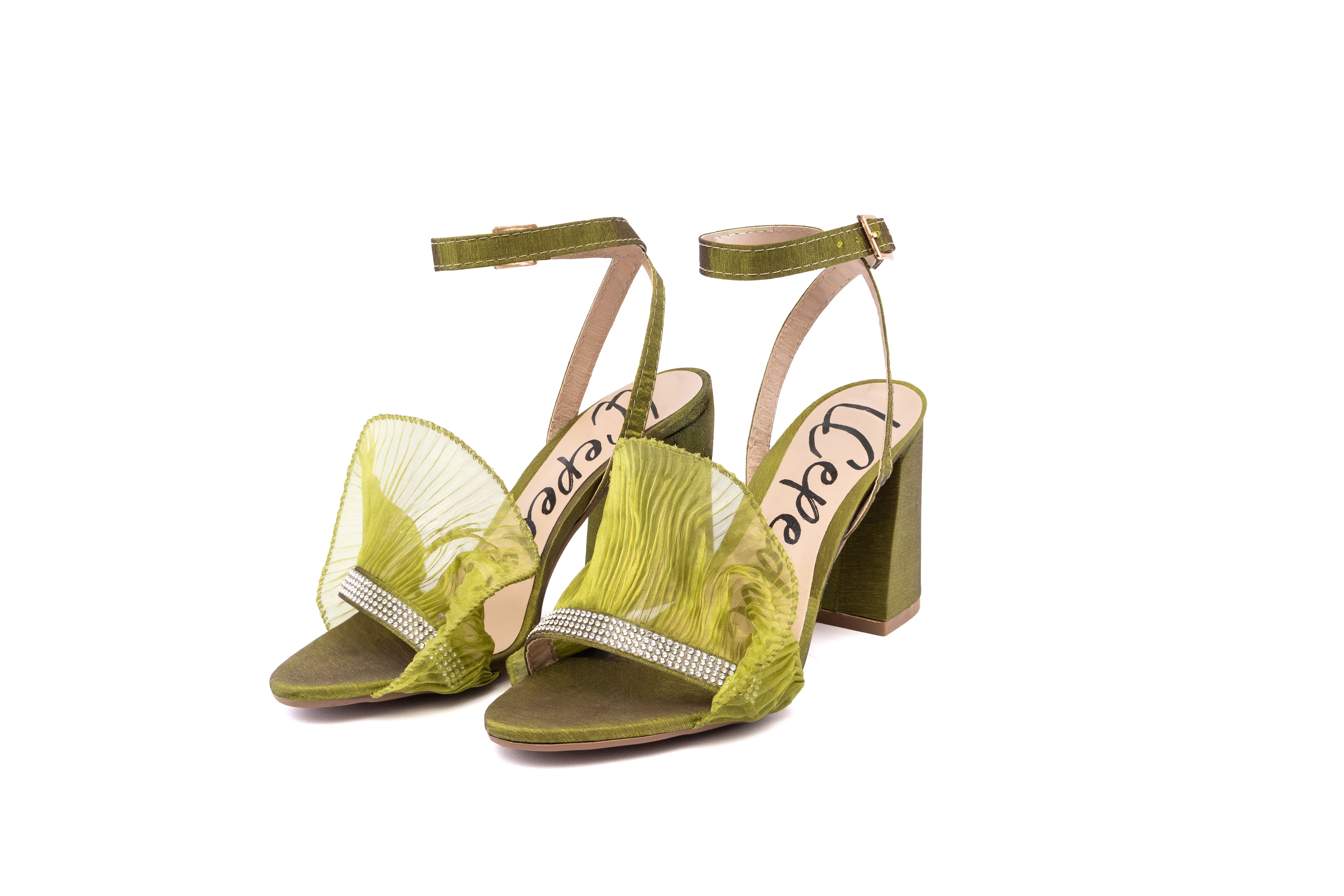 Shell pistachio sandals