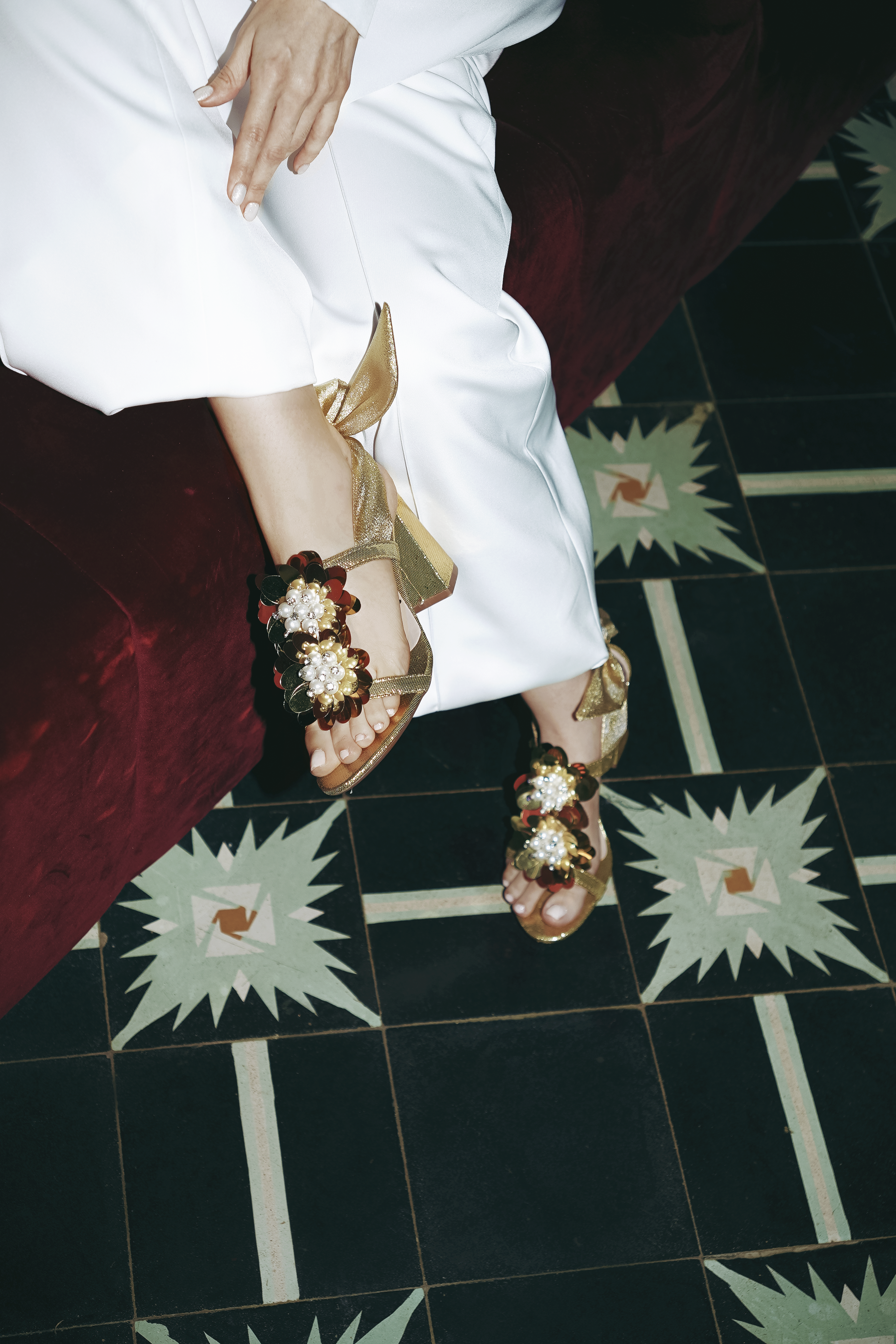 Blossom Golden Sandals